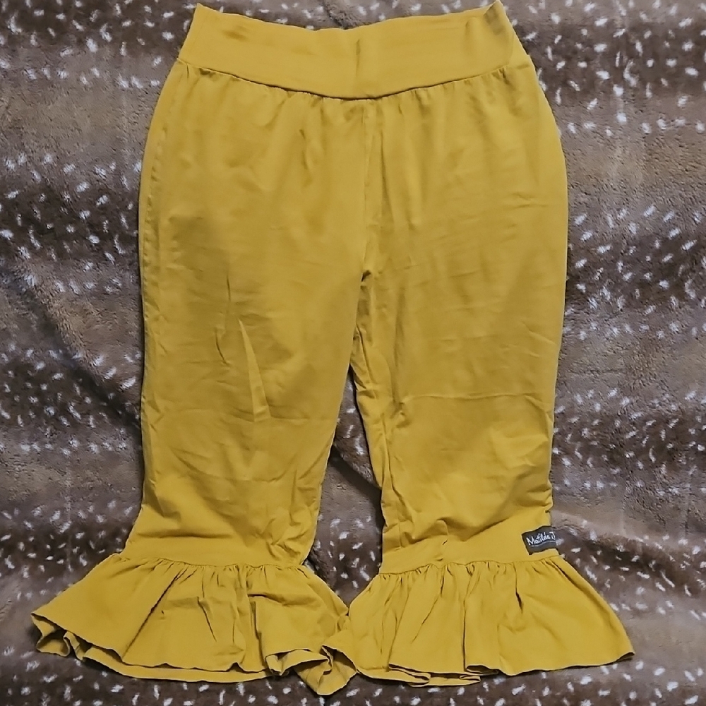 Matilda Jane Yellow Flare Pants with Ruffle Hem